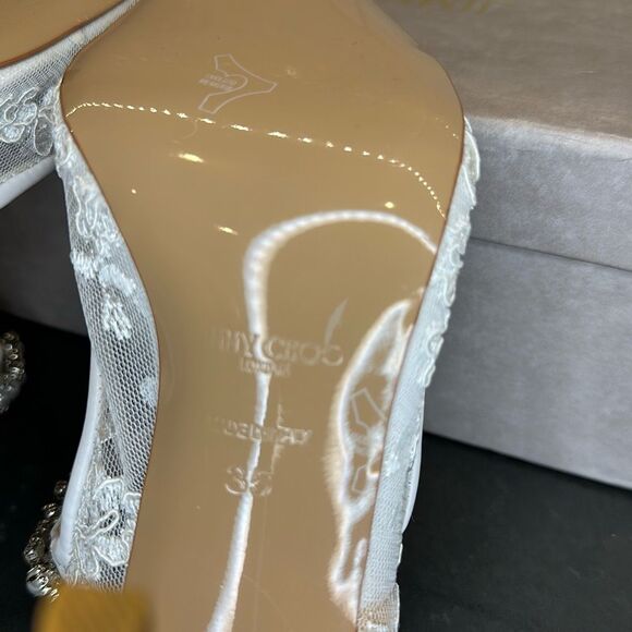 JIMMY CHOO Bing Lace Embellished Mules-NWT - Picture 7 of 12